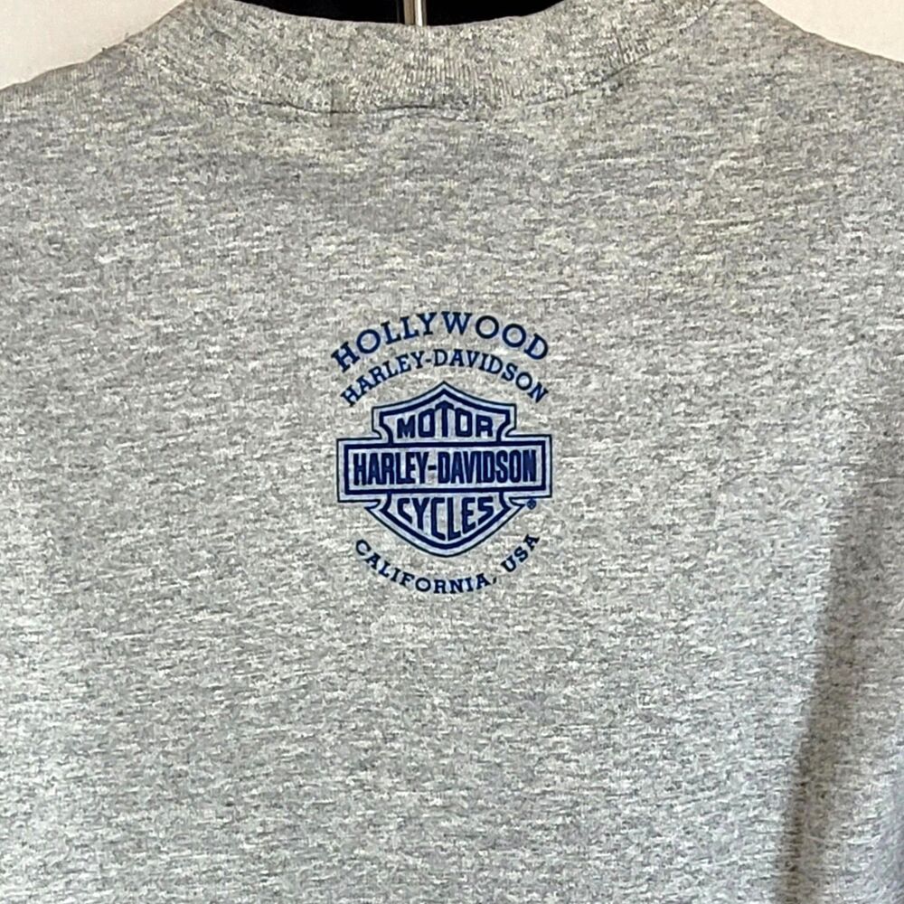 VTG Harley Davidson Gray Crewneck Sweatshirt Boys XL Y2K - Picture 4 of 10